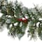 9ft. Pre-Lit Clear LED Frosted Swiss Pine & Berry Artificial Garland